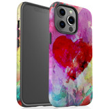 For iPhone 13 Pro Max Case Tough Protective Cover Heart Painting | iCoverLover Australia