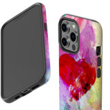For iPhone 13 Pro Max Case Tough Protective Cover Heart Painting | iCoverLover Australia