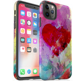 For iPhone 11 Pro Case Tough Protective Cover Heart Painting | iCoverLover Australia