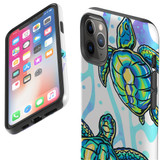 For iPhone 11 Pro Case Tough Protective Cover Swimming Turtles | iCoverLover Australia