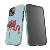 For iPhone 13 Case, Protective Back Cover, Vintage Flamingo | iCoverLover Australia