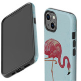 For iPhone 13 Case, Protective Back Cover, Vintage Flamingo | iCoverLover Australia