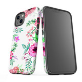 For iPhone 13 Case, Protective Back Cover, Floral Garden | iCoverLover Australia