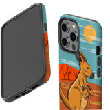 For iPhone 13 Pro Max Case, Protective Back Cover, Kangaroo Illustration | iCoverLover Australia
