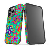 For iPhone 13 Pro Max Case, Protective Back Cover, Retro Floral Design | iCoverLover Australia