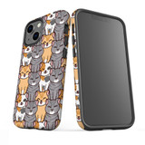For iPhone 13 mini Case, Protective Back Cover, Seamless Cats | iCoverLover Australia