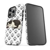 For iPhone 13 Pro Case, Protective Back Cover, Tuxedo Cat | iCoverLover Australia