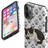 For iPhone 11 Pro Max Case Tough Protective Cover Tuxedo Cat | iCoverLover Australia