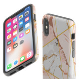 For iPhone XS & X Case Tough Protective Cover Marble Patterned | iCoverLover Australia