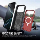 iPhone 17 Pro Max Tough Red Case Compatible with Magsafe + 2X Screen Protectors