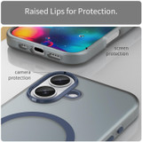 For iPhone 17 MagSafe Compatible Case - Frosted Finish, Protective Cover, Dark Blue | iCoverLover Australia