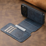 For iPhone 17 Pro Case Leather Flip Wallet Cover Stand Compatible with MagSafe Blue | iCoverLover Australia