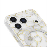 For iPhone 17 Pro Case-Mate Floral Gems Compatible with MagSafe Cover Gold | iCoverLover Australia