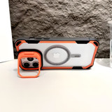 For iPhone 16 Pro Max Case, Clear Acrylic with Lens Holder, Compatible with MagSafe Cover, Orange | iCoverLover Australia