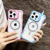 For iPhone 16 Pro Case, Clear Acrylic with Lens Holder, Compatible with MagSafe Cover, Pink | iCoverLover Australia