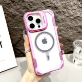 For iPhone 16 Pro Case, Clear Acrylic with Lens Holder, Compatible with MagSafe Cover, Pink | iCoverLover Australia