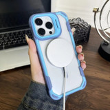 For iPhone 16 Pro Case, Clear Acrylic with Lens Holder, Compatible with MagSafe Cover, Blue | iCoverLover Australia