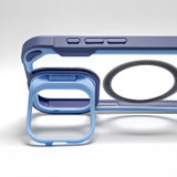 For iPhone 16 Pro Case, Clear Acrylic with Lens Holder, Compatible with MagSafe Cover, Blue | iCoverLover Australia