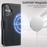 For iPhone 16 Case Leather Flip Wallet Cover Stand Compatible with MagSafe Black | iCoverLover Australia