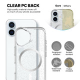 iCoverLover For iPhone 16 Case Compatible with MagSafe Glitter Cover Clear | iCoverLover Australia