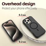 For iPhone 16 Pro Max Case, 3-Layer MagSafe Compatible Protective Cover, Black | iCoverLover Australia