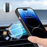 For iPhone 16 Pro Case, Smooth Textured PU Leather Compatible with MagSafe Cover, Black | iCoverLover Australia