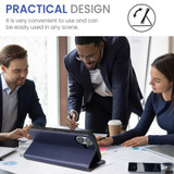 For iPhone 16 Case, Leather, Flip Wallet Folio Cover, Stand, Blue | iCoverLover Australia