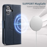 For iPhone 16 Plus Case Leather Flip Wallet Cover Stand Compatible with MagSafe Navy Blue | iCoverLover Australia
