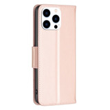 For iPhone 16 Pro Case, Butterfly Emboss Folio PU Leather Wallet Cover, Rose Gold | iCoverLover Australia