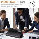 For iPhone 16 Plus Case, Leather, Flip Wallet Folio Cover, Stand, Black | iCoverLover Australia