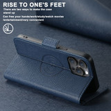 For iPhone 16 Pro Max Case Leather Flip Wallet Cover Stand Compatible with MagSafe Navy Blue | iCoverLover Australia