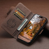 For iPhone 16 Pro Max Case Leather Flip Wallet Cover Stand Compatible with MagSafe Brown | iCoverLover Australia