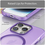 For iPhone 16 Pro Case, Frosted Translucent MagSafe Compatible Cover, Dark Purple | iCoverLover Australia