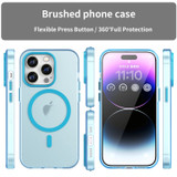 For iPhone 16 Pro Case, Frosted Translucent MagSafe Compatible Cover, Blue | iCoverLover Australia