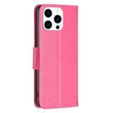 For iPhone 16 Pro Max Case, Butterfly Emboss Folio PU Leather Wallet Cover, Rose Red | iCoverLover Australia