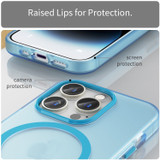 For iPhone 16 Pro Max Case, Frosted Translucent MagSafe Compatible Cover, Blue | iCoverLover Australia