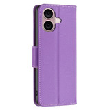 For iPhone 16 Plus Case, Lychee Texture Folio PU Leather Wallet Cover, Purple | iCoverLover Australia