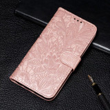 For iPhone 16 Plus Case, Floral Lace Pattern PU Leather Wallet Cover, Rose Gold | iCoverLover Australia