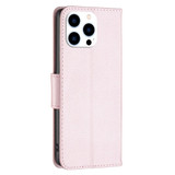 For iPhone 16 Pro Case, Lychee Texture Folio PU Leather Wallet Cover, Rose Gold | iCoverLover Australia