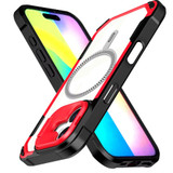 For iPhone 16 Case, Clear Acrylic with Lens Holder, Compatible with MagSafe Cover, Red | iCoverLover Australia