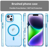 For iPhone 16 Plus Case, Frosted Translucent MagSafe Compatible Cover, Blue | iCoverLover Australia