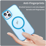 For iPhone 16 Plus Case, Frosted Translucent MagSafe Compatible Cover, Blue | iCoverLover Australia