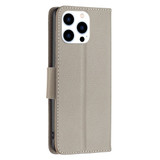 For iPhone 16 Pro Max Case, Lychee Texture Folio PU Leather Wallet Cover, Grey | iCoverLover Australia