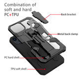 For iPhone 15 Case, Tough Protective Cover, Holder Clip, Black | iCoverLover Australia