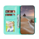 For iPhone 16 Case, Floral Lace Pattern PU Leather Wallet Cover, Green | iCoverLover Australia