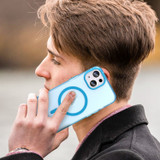 For iPhone 16 Case, Frosted Translucent MagSafe Compatible Cover, Blue | iCoverLover Australia