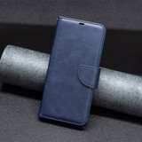 For iPhone 16 Case, Lambskin Texture PU Leather Folio Wallet Cover, Blue | iCoverLover Australia
