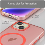 For iPhone 16 Case, Frosted Translucent MagSafe Compatible Cover, Red | iCoverLover Australia
