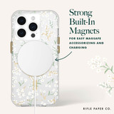 For iPhone 15 Pro Case-Mate Rifle Paper MagSafe Cover, Petite Fleurs | iCoverLover Australia