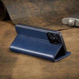 For iPhone 15 Pro Case, Leather, Flip Wallet Folio Cover, Stand, Blue | iCoverLover Australia